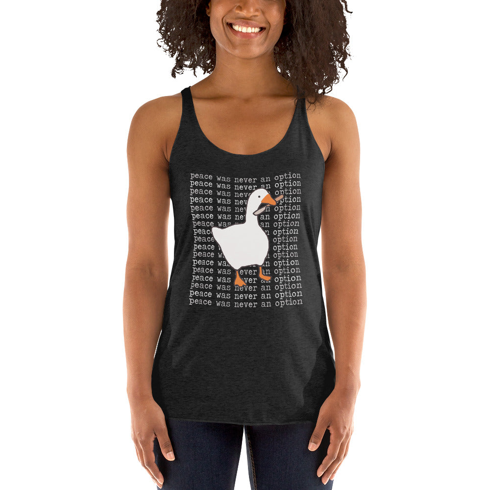 Untitled Goose  Funny Slogan Video Game Fan Gamer Women's Racerback Tank Top