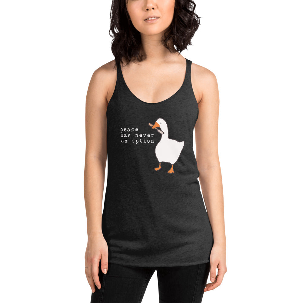 Untitled Goose  Slogan Gamer Video Game Fan Women's Racerback Tank Top
