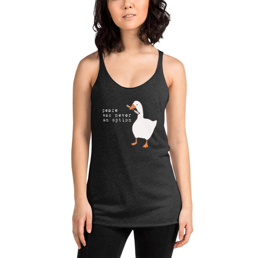 Untitled Goose  Slogan Gamer Video Game Fan Women's Racerback Tank Top