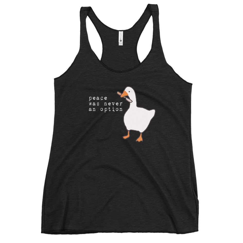 Untitled Goose  Slogan Gamer Video Game Fan Women's Racerback Tank Top