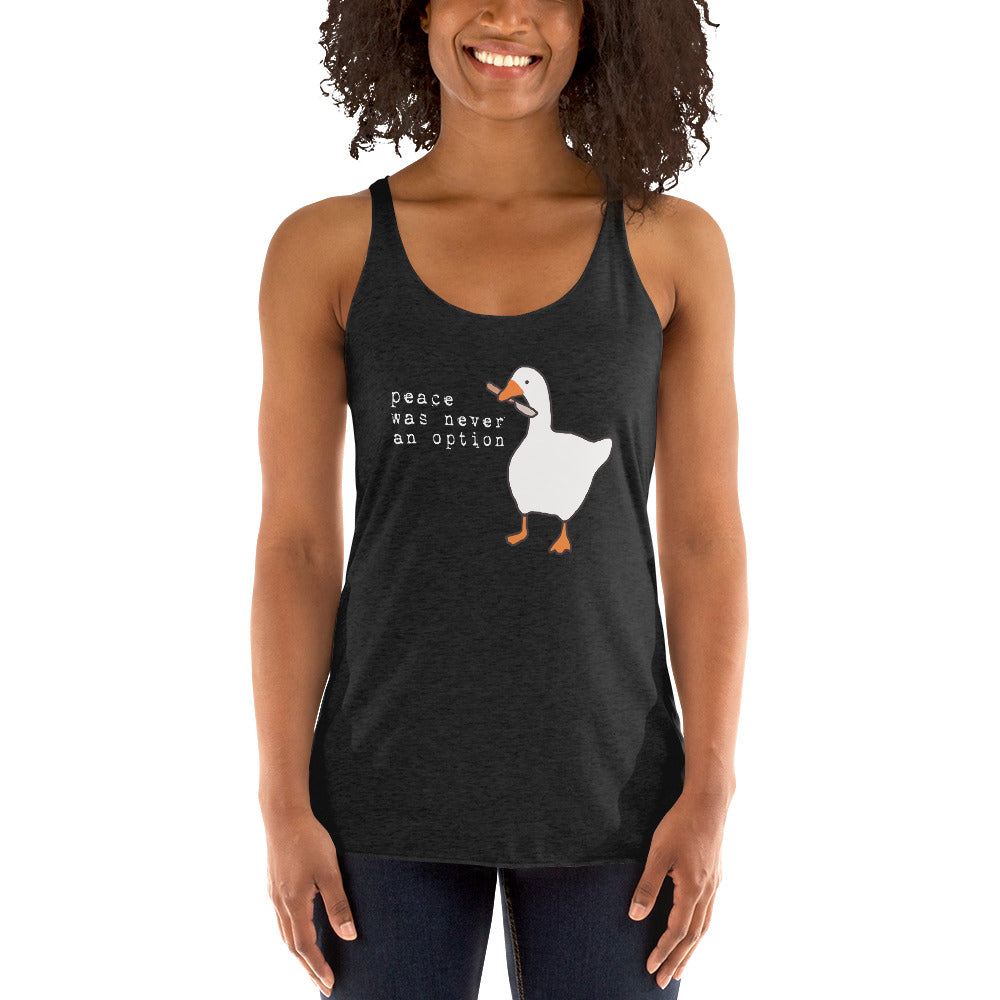 Untitled Goose  Slogan Gamer Video Game Fan Women's Racerback Tank Top