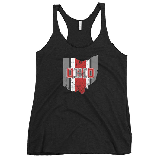 Retro State Of Ohio Cool Native Fan Women's Racerback Tank Top