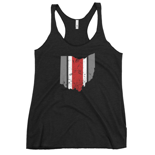 Retro State Of Ohio Cool Fan Women's Racerback Tank Top