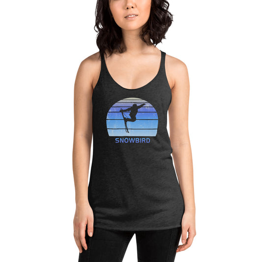 Retro Snowbird Utah Skiing Fan Women's Racerback Tank Top