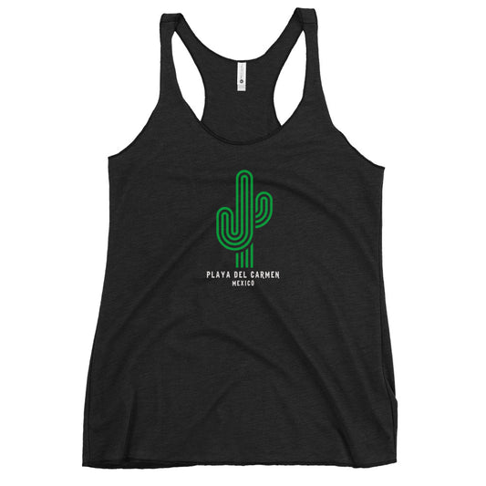 Playa Del Carmen Mexico  Graphic Print Women's Racerback Tank Top
