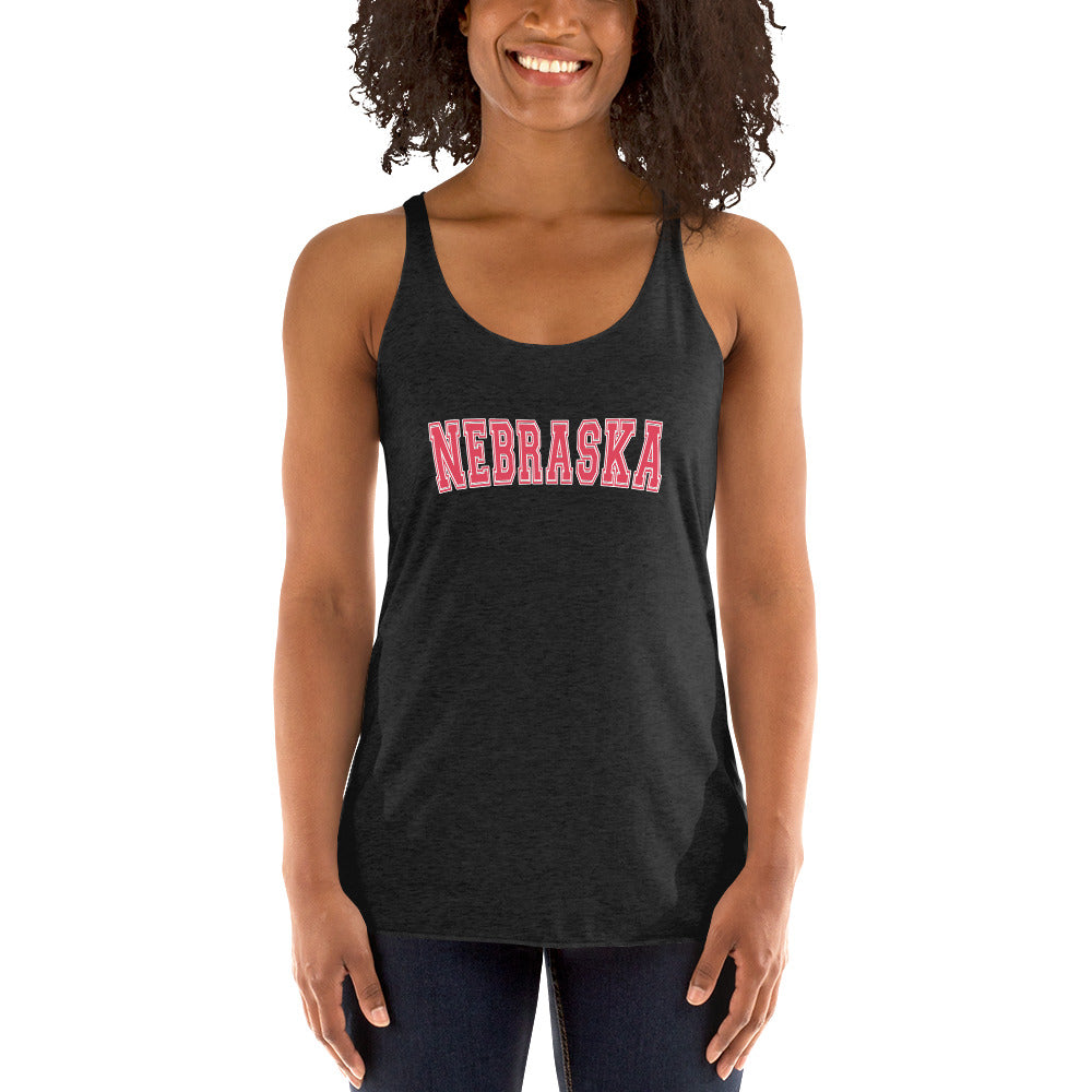 Nebraska College Football Fan Women's Racerback Tank Top