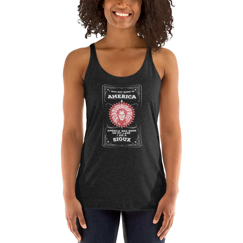 Native American Sioux Indian Tribe Ancestry Heritage Women's Racerback Tank Top