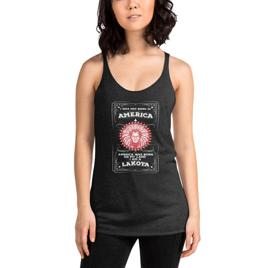 Native American Lakota Teton Sioux Indian Tribe Ancestry Heritage Women's Racerback Tank Top