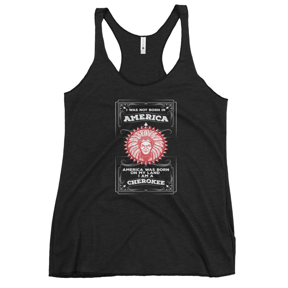 Native American Cherokee Indian Tribe Ancestry Heritage Women's Racerback Tank Top