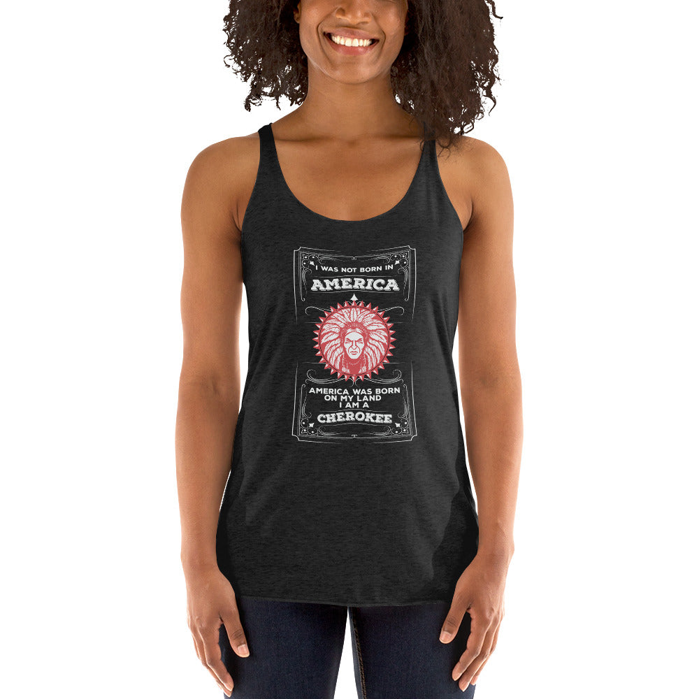 Native American Cherokee Indian Tribe Ancestry Heritage Women's Racerback Tank Top