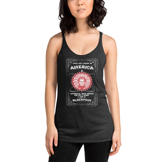 Native American Blackfoot Indian Tribe Ancestry Heritage Women's Racerback Tank Top