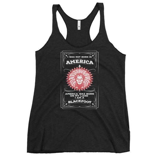 Native American Blackfoot Indian Tribe Ancestry Heritage Women's Racerback Tank Top