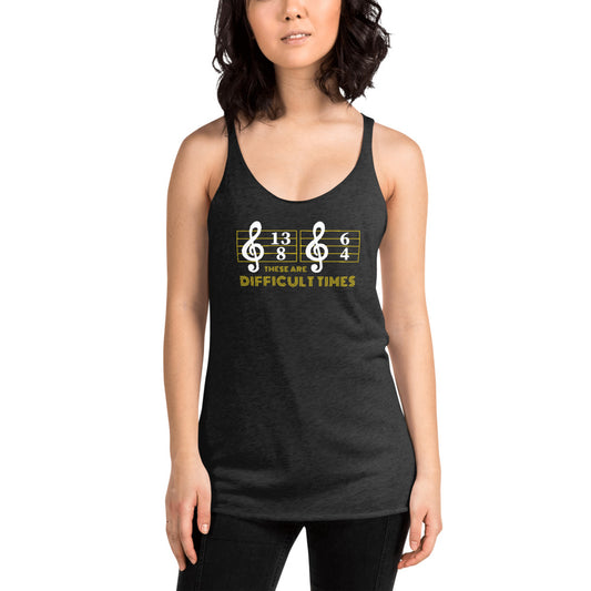 Funny Music Fan Quote Writer Composer Women's Racerback Tank Top