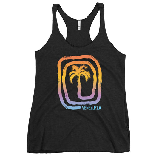 Cool Venezuela Palm Tree Souvenir Vacation Women's Racerback Tank Top