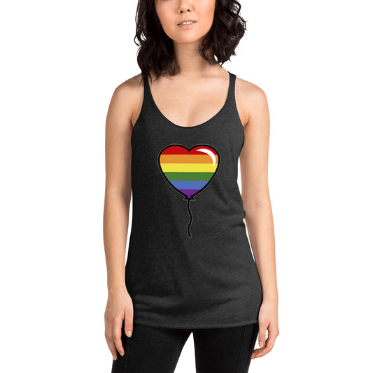 Gay Pride Lesbian LGBTQ Rainbow Artistic Women's Racerback Tank Top