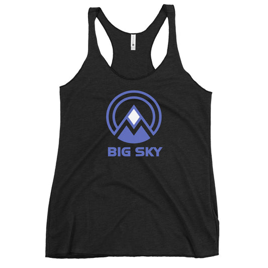 Big Sky Montana Ski Resort Vacation Souvenir Women's Racerback Tank Top
