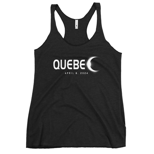 Quebec Canada Eclipse Souvenir April 8th 2024 Women's Racerback Tank Top