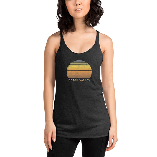 Retro Death Valley California Women's Racerback Tank Top Vacation Souvenir Sunset Vintage