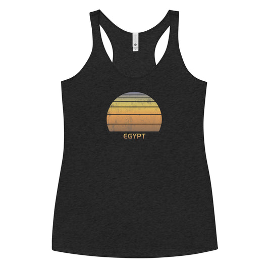 Retro Egypt Africa Women's Racerback Tank Top Vacation Souvenir Sunset Vintage