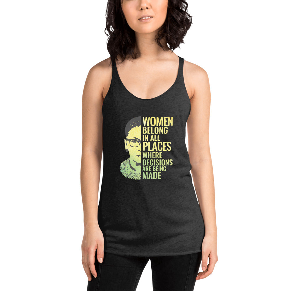 Ruth Bader Ginsburg Notorious RBG Quote Women's Racerback Tank Top