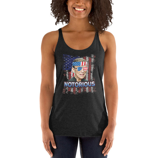 Funny Ruth Bader Ginsburg Notorious RBG Women's Racerback Tank Top