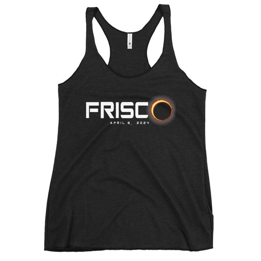 Frisco Texas 2024 Eclipse Souvenir April 8 Women's Racerback Tank Top