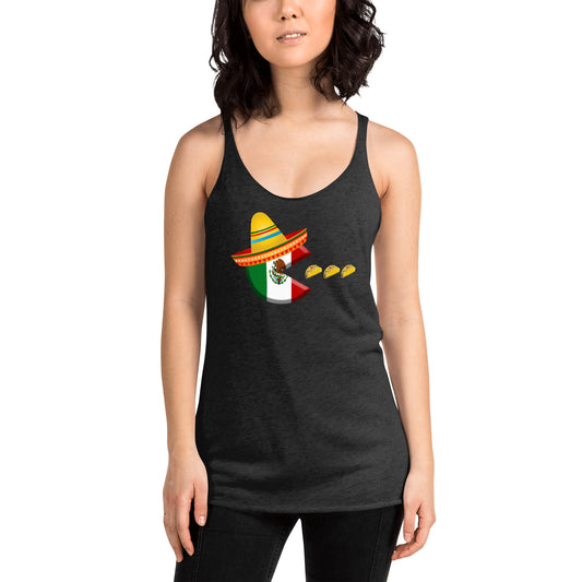 Funny Cinco De Mayo Taco Fan Women's Racerback Tank Top