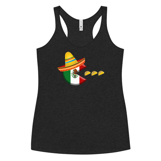 Funny Cinco De Mayo Taco Fan Women's Racerback Tank Top