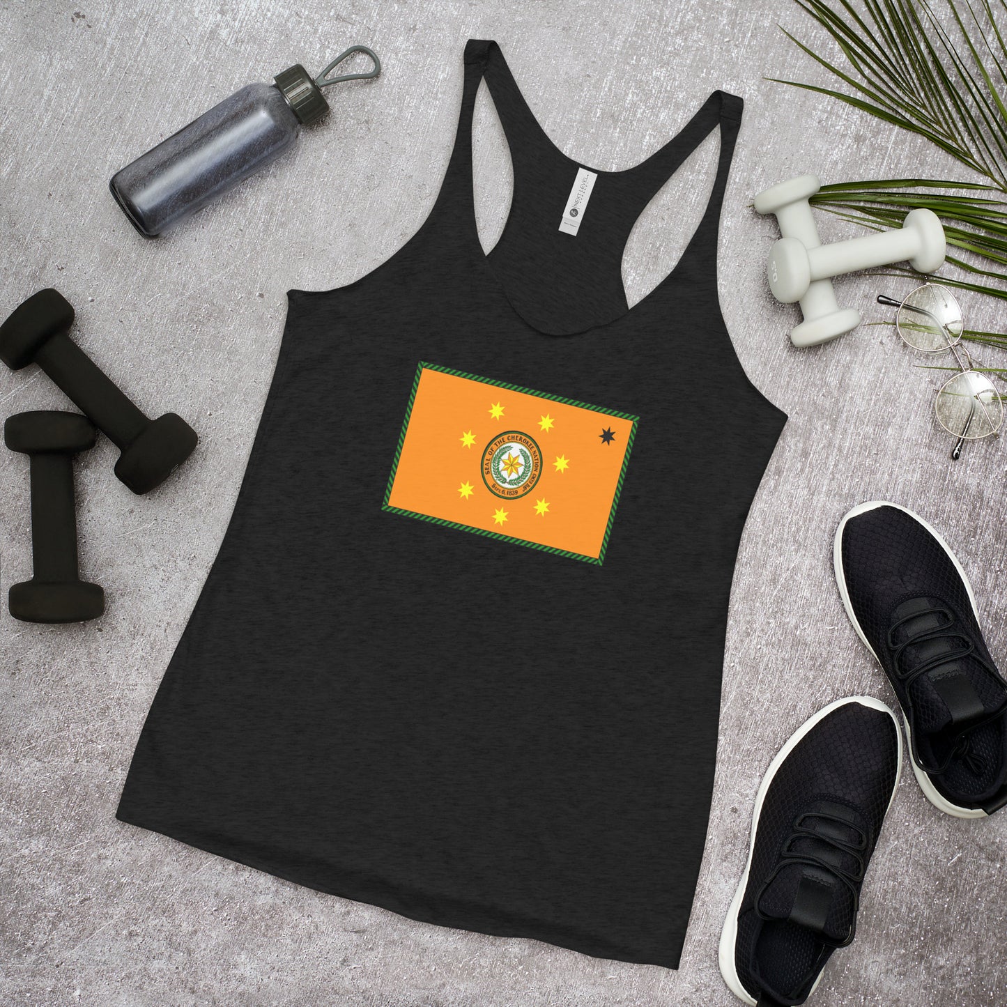 Cherokee Indian Native American Pride Ancestry Tribe Flag Women's Racerback Tank Top