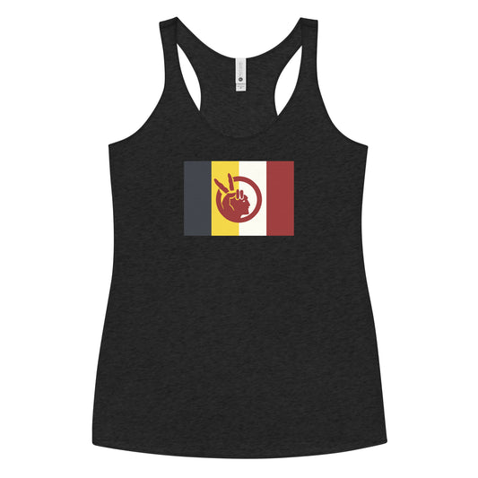 American Indian Movement Pride Flag Ancestry Native Tribe Women's Racerback Tank Top