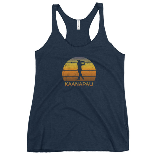 Kaanapali Maui Hawaii Golf Fan Golfer Women's Racerback Tank Top