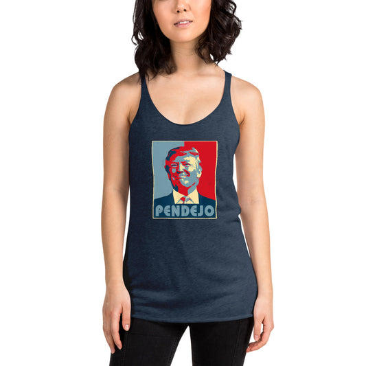 Funny Anti Trump Quote Political Democrat Women's Racerback Tank Top