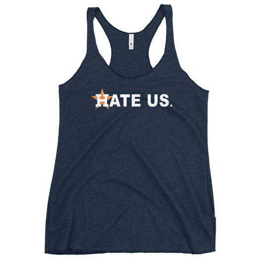 Hate Us Funny Houston Baseball Fan Women's Racerback Tank Top