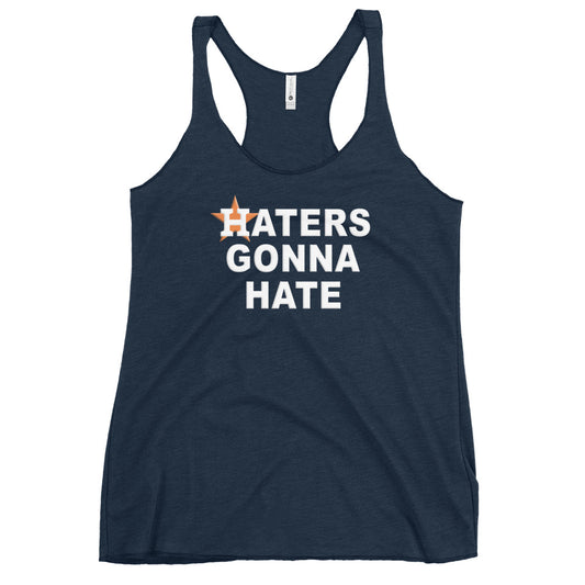 Haters Gonna Hate Funny Houston Baseball Fan Women's Racerback Tank Top