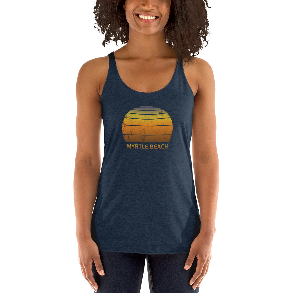 Retro Myrtle Beach Women's Racerback Tank Top Vintage Vacation Souvenir
