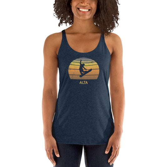 Retro Alta Utah Snowboarding Fan Women's Racerback Tank Top
