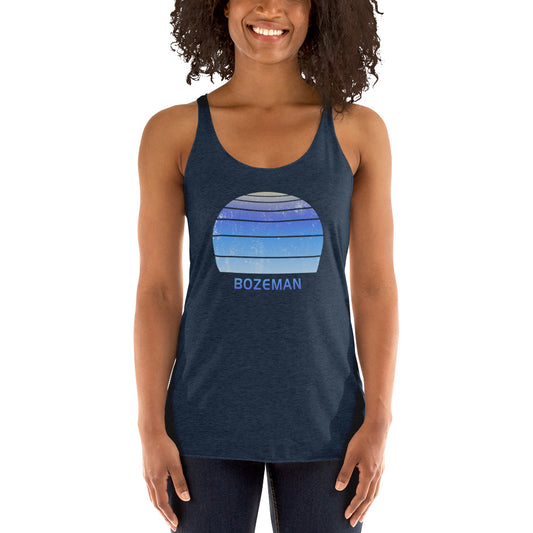 Retro Bozeman Montana Ski Skiing Fan Women's Racerback Tank Top