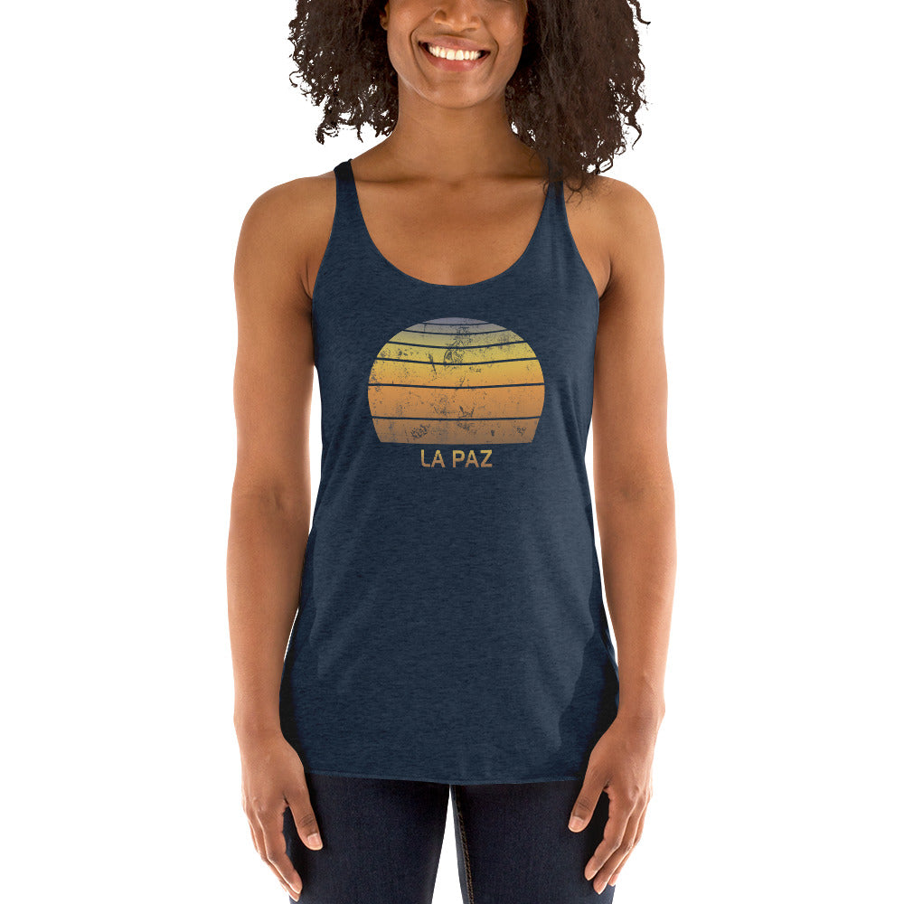 Retro La Paz Mexico Mexican Beach Vacation Souvenir Women's Racerback Tank Top