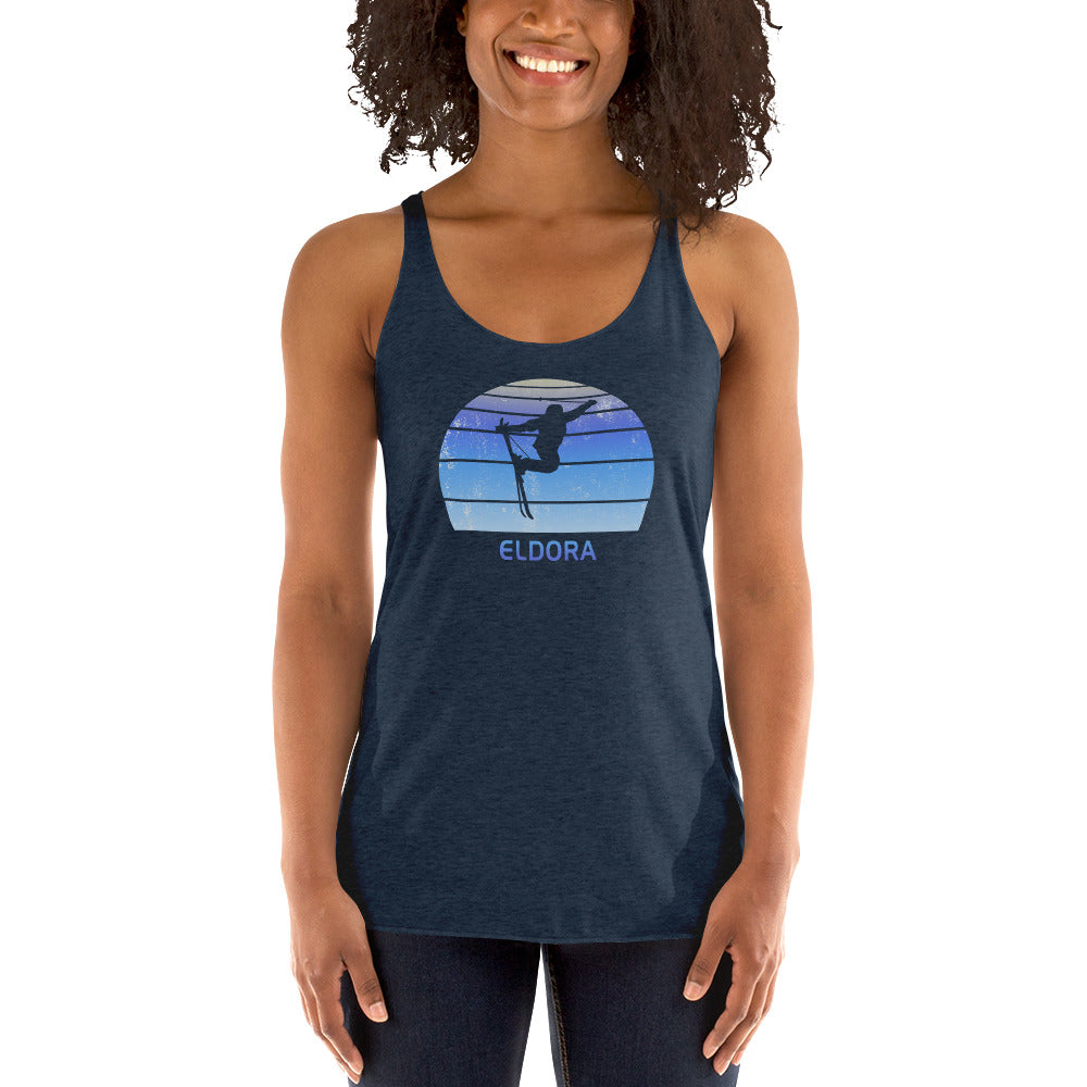 Retro Eldora Colorado Skiing Fan Women's Racerback Tank Top