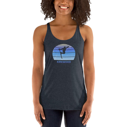 Retro Kirkwood California Skiing Fan Women's Racerback Tank Top