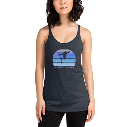 Retro Mammoth Lakes California Skiing Fan Women's Racerback Tank Top