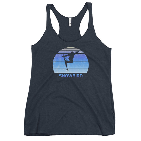 Retro Snowbird Utah Skiing Fan Women's Racerback Tank Top