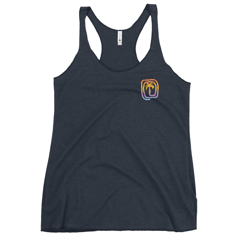 Palm Tree Cool Artistic Tropical Women's Racerback Tank Top