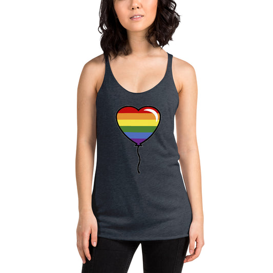Gay Pride Lesbian LGBTQ Rainbow Artistic Women's Racerback Tank Top