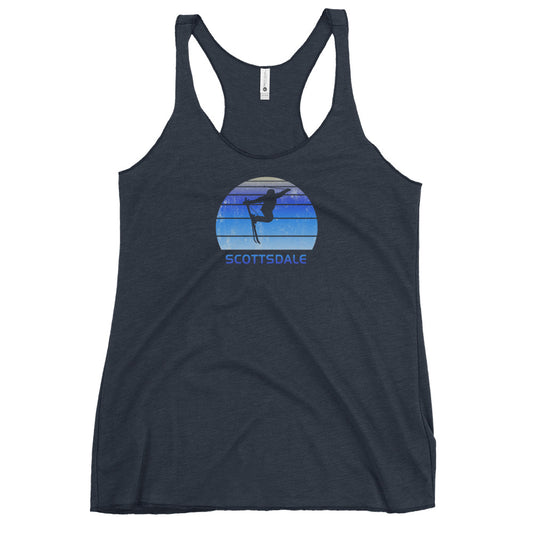 Vintage Ski Scottsdale Arizona Funny Women's Racerback Tank Top
