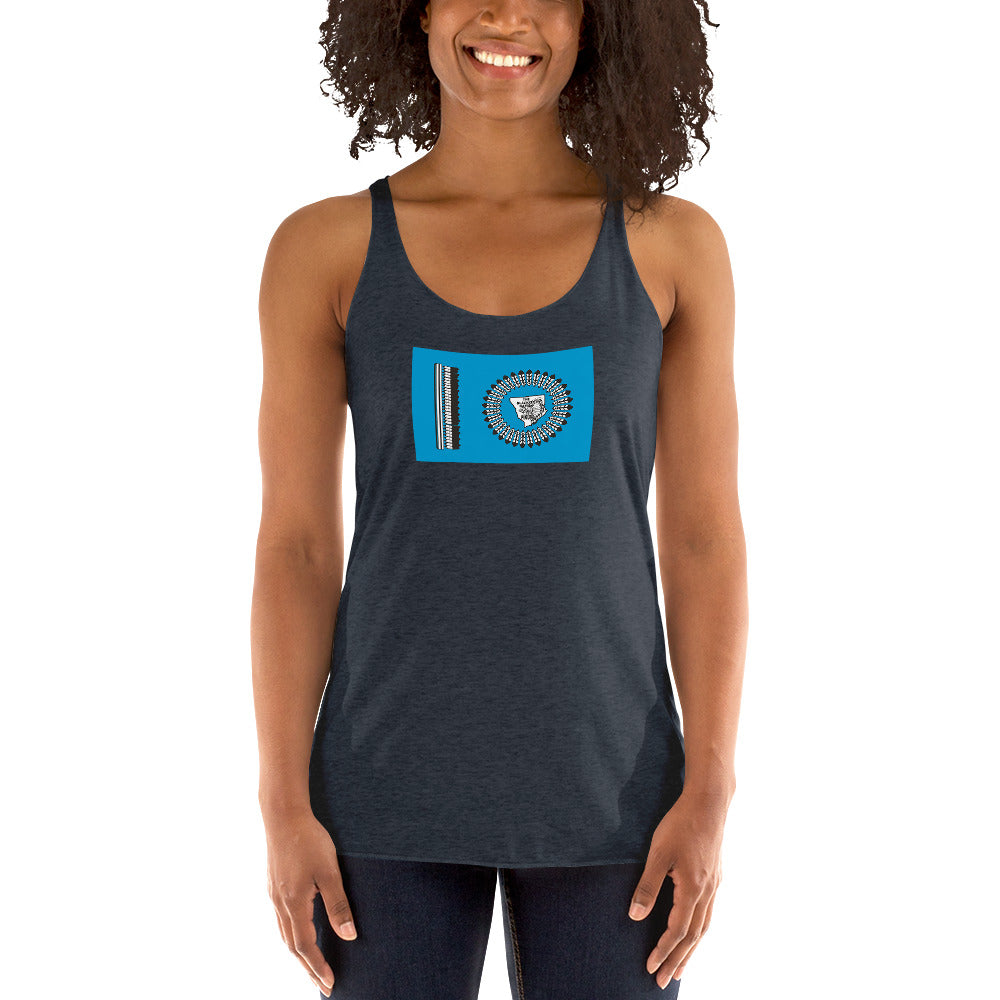 Blackfoot Indian Native American Pride Ancestry Tribe Flag Women's Racerback Tank Top