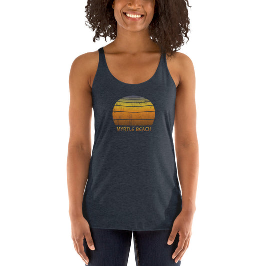 Retro Myrtle Beach Vacation Souvenir Women's Racerback Tank Top