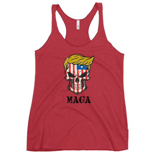 MAGA Pro Donald Trump 2024 Politics Fan Republican Women's Racerback Tank Top Political