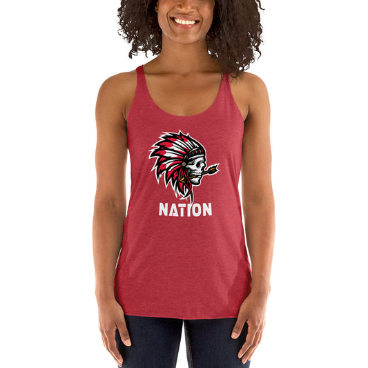 Chief Nation Football Fan Indian Women's Racerback Tank Top