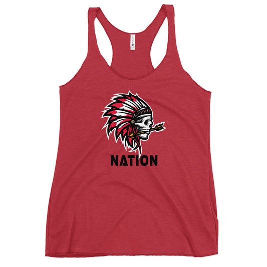 Indian Chief Nation Football Fan Women's Racerback Tank Top